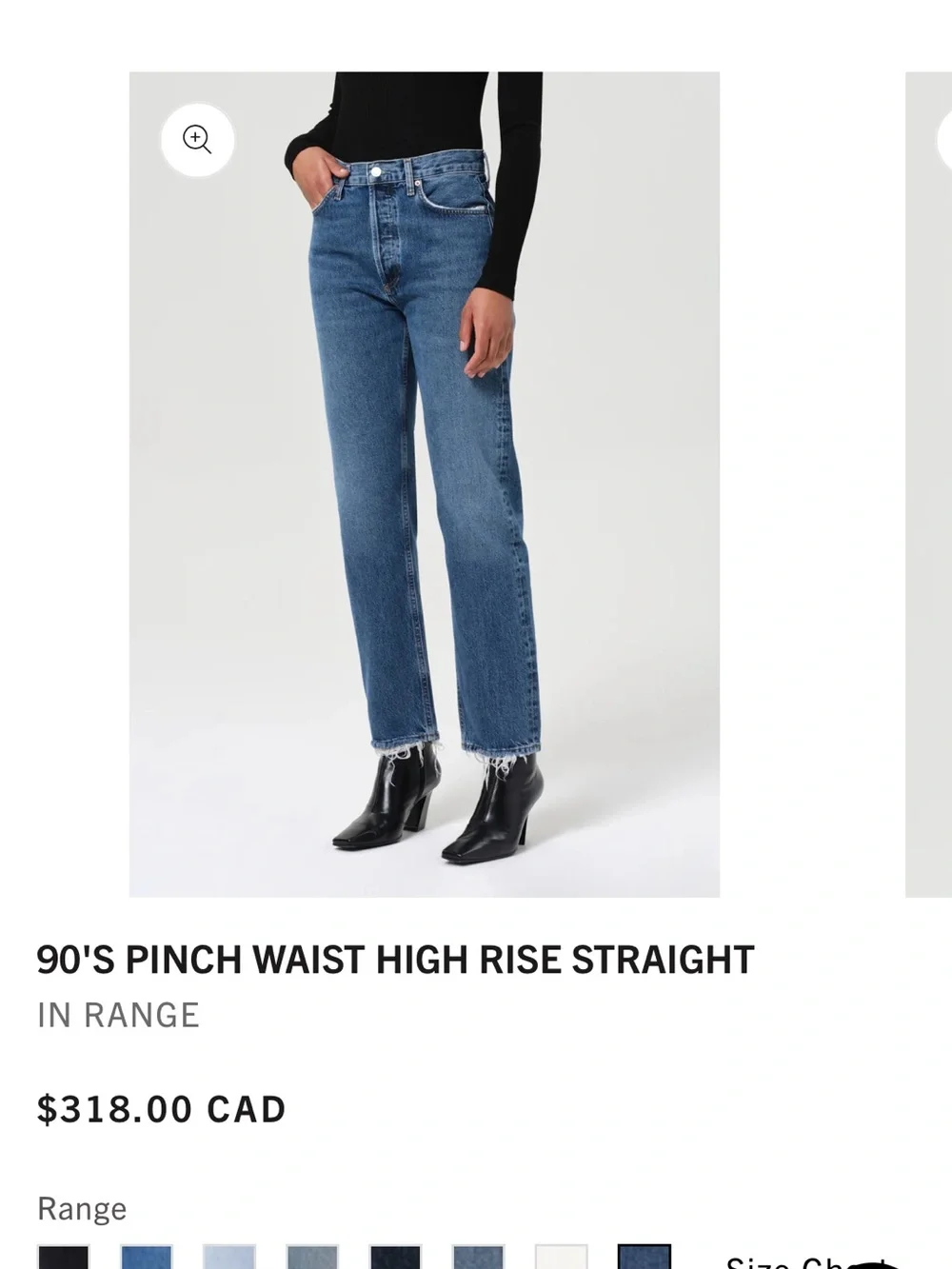 AGOLDE 90'S PINCH WAIST HIGH RISE STRAIGHT IN RANGE. Size 30. NWOT - Picture 4 of 16